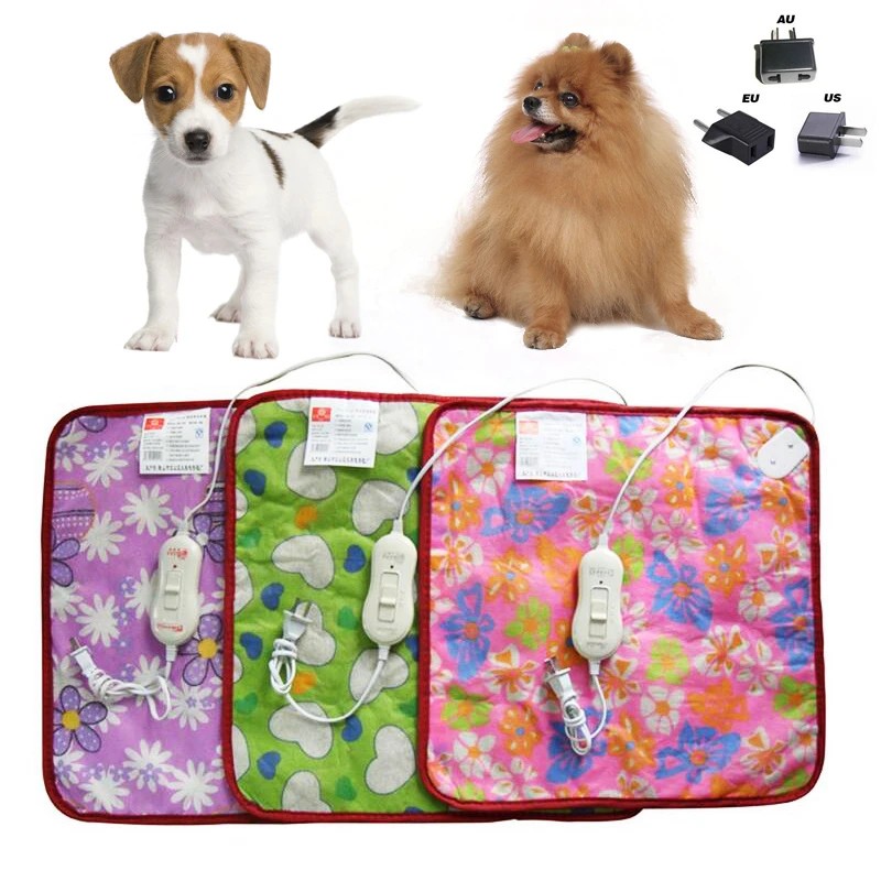 40 40cm 20w Dog Cat Electric Heat Pad Temperature Adjustable Pet Bed