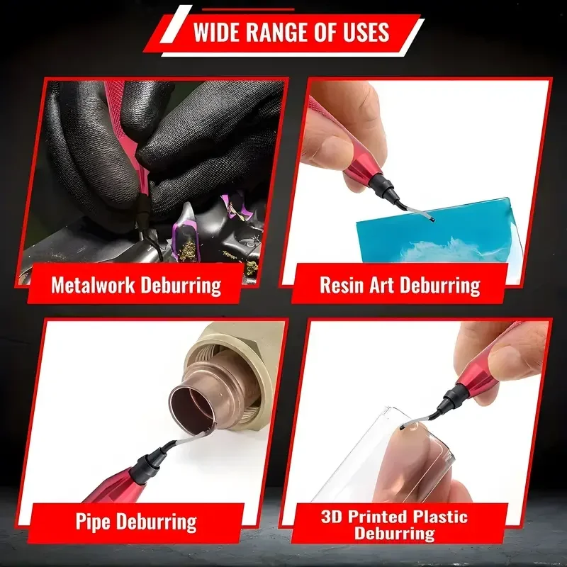 High-speed steel rotary blade deburring tool - suitable for metal, resin, PVC pipe, copper, plastic burring removal reamer tools 6