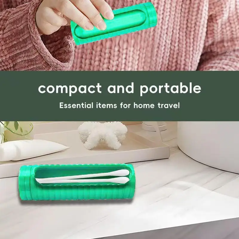 Small Cotton Swabs Storage Box Portable Travel Toothpicks Small Craft Supplies Swab Holder Home Office Travel Storage Boxes