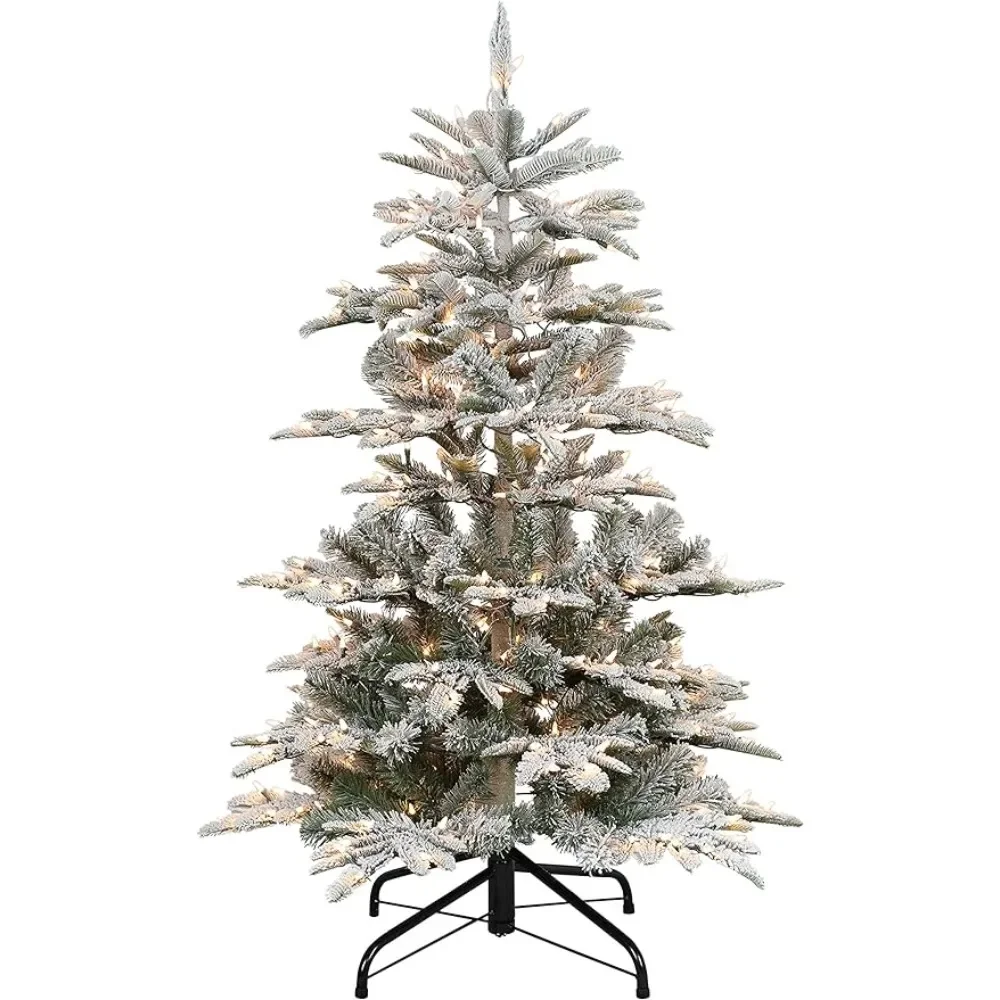 

4.5 Foot Pre-Lit Flocked Aspen Fir Artificial Christmas Tree with 250 UL-Listed Clear Lights, christmas decoration