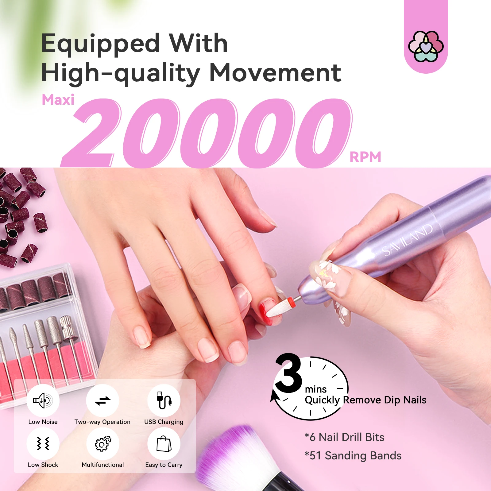 SAVILAND 20 Colors Dipping Nail Powder Kit Summer Dip Nails Powder with Dip Liquid Set Base Top Coat Activator