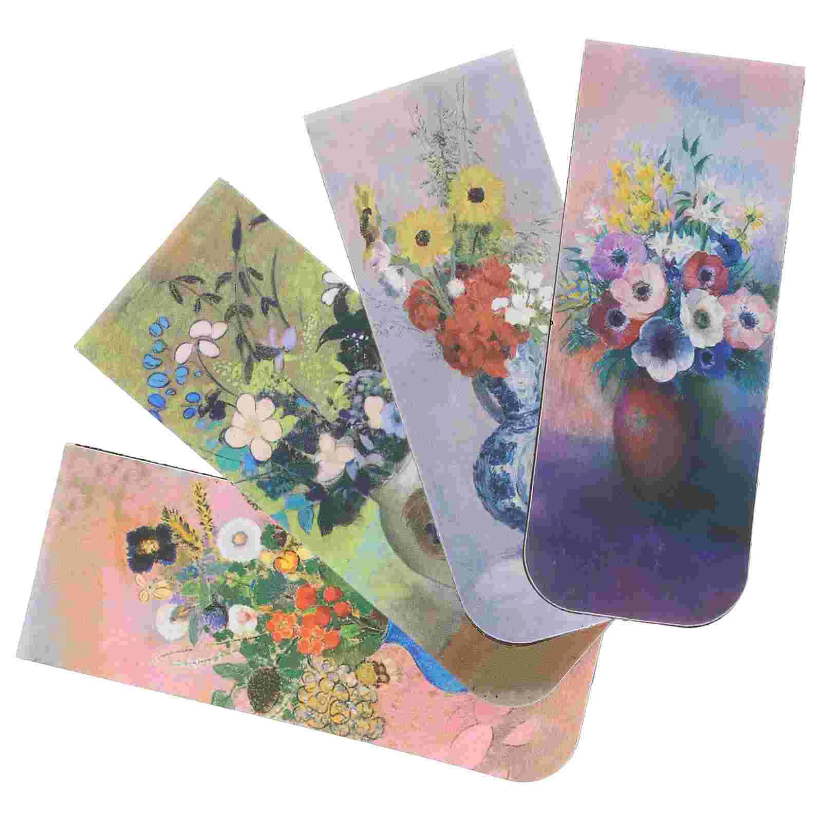 

4 Pcs Magnetic Bookmark Page Marker Notes Marks Planner Delicate Bookmarks Child