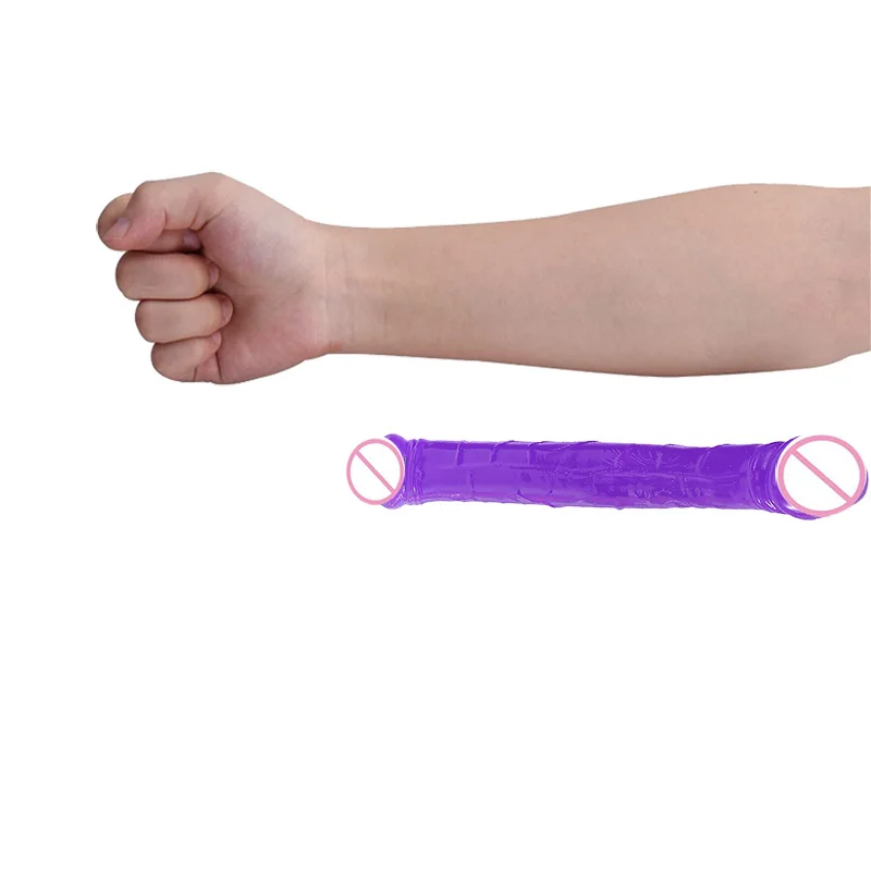 VioletPetit Gode à deux têtes en MSI pour femme, Grosse bite, énorme bite simulée, Vagin