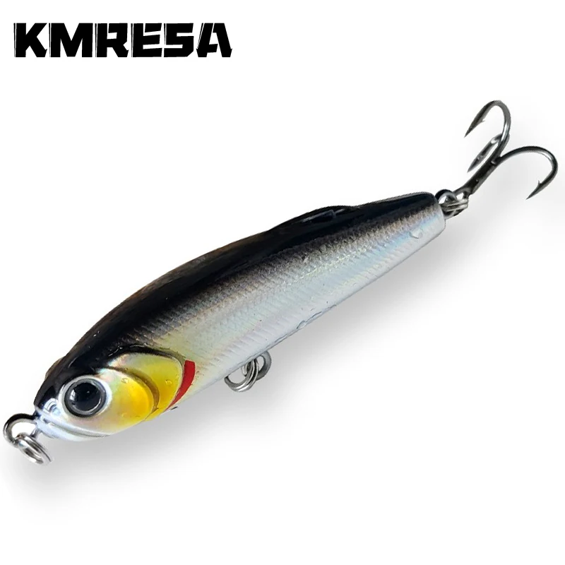 1PCS Neue Sinking Bleistift Angeln Locken 45mm 4g/55mm 7g Mini Künstliche Harten köder 3D Augen Pesca Forelle Angelgerät