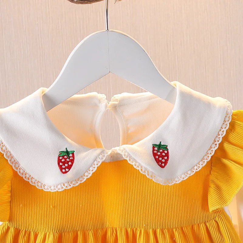Embroidered Baby Kid Girl Dress Spring Autumn Princess Dress Lovely Cotton Long-sleeved Girl Clothing Tutu Rabbit A-line Dresses girls dress baby girl dress