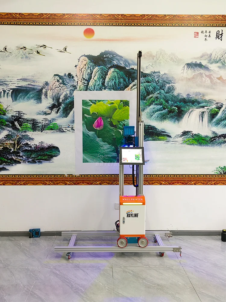 Автоматична настінна друкарська машина з подвійними головками AI 4K, металевий папір, дерево, широкоформатний ультрафіолетовий планшетний принтер