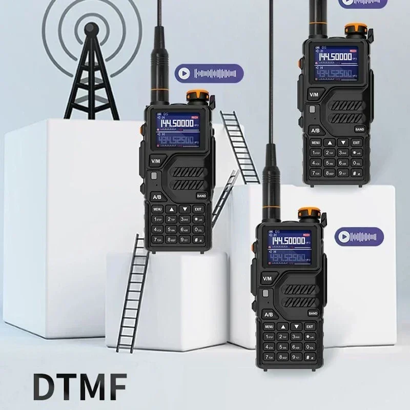 Baofeng K5 Pro Max Walkie Talkie 12W UHF VHF High Capacity Six-Band AM 108-136MHz NOAA Long Range Noise Reduction BF-UVK5M Radio 4