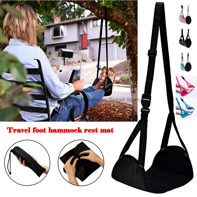

Portable Travel Airplane Footrest Hammock Comfy Hanger Patio Furniture Hanging Chair Swing Camping Adjustable Foam Footrest