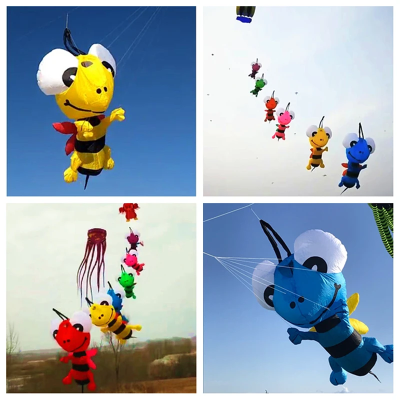 

free shipping 3d bee kite pendant large soft kite fly nylon kite inflatable kite heart kite shield kite flying kite professional