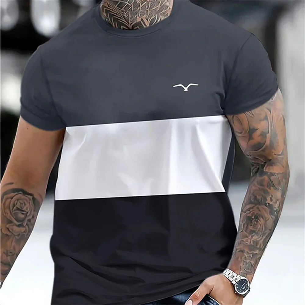 

Simple Stripe Letter Men'S T-Shirt 3d Retro 2023 Oversized T Shirt For Men Summer Fashion Short Sleeve Top Tee 2023 Men Clothing