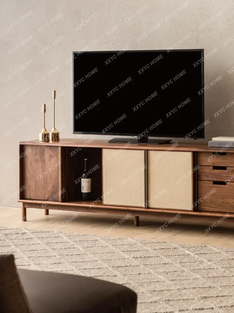 Shanchuan TV Cabinet Solid Wood Floor TV Stand Modern Minimalist tv cabinet 118x30x45 cm solid mango wood