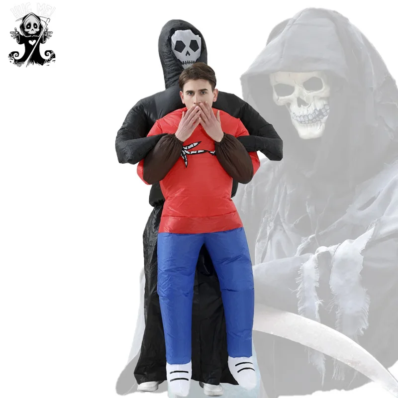 

Ghost Inflatable Costume Adult Fantasy Dress Suit Grim Reaper Slenderman No Face Man Costumes For Adult Man