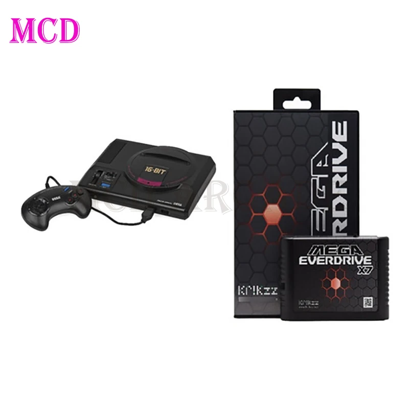 Sega Fifth-generation MD Game Console MEGA EVERDRIVE X7 /X5 Supports  Genesis/32x/SMS Game CD Game Accelerator Card Function