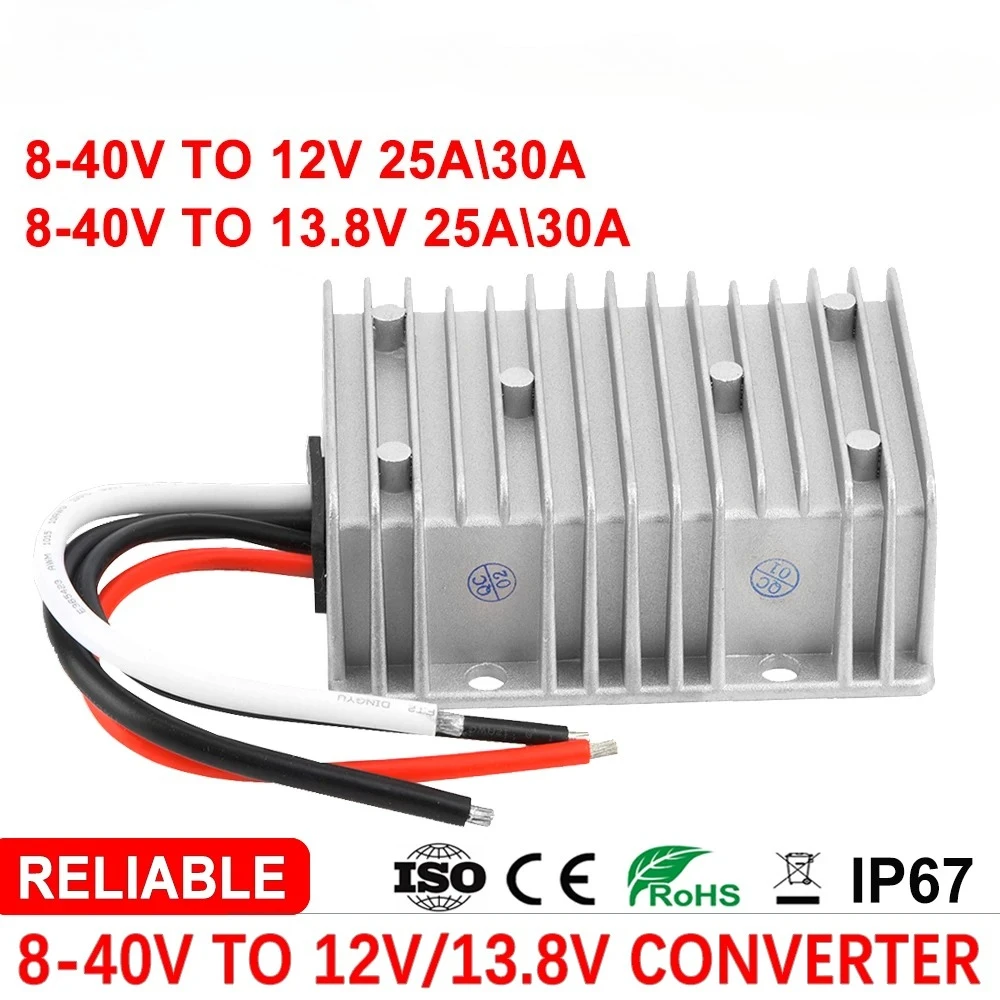 DCDCコンバーター 昇圧降圧兼用 8V-40V入力 出力13.8V 30A DCDC