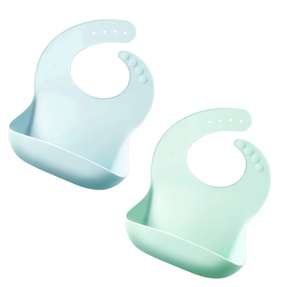 

2 шт., силиконовые нагрудники для младенцев, на пуговицах