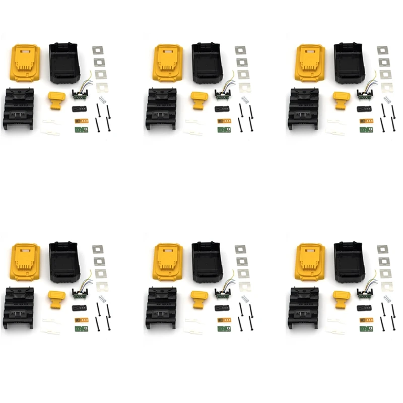 

New 6X DCB200 Li-Ion Battery Plastic Case PCB Charging Protection Circuit Board Shell For Dewalt 18V 20V DCB183 Battery