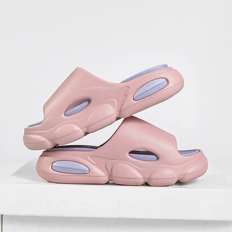 Kvinnors tjocka kuddar Sliders med mjukt skum Supermjuka halkfria tofflor för inomhus utomhus_voghion.com