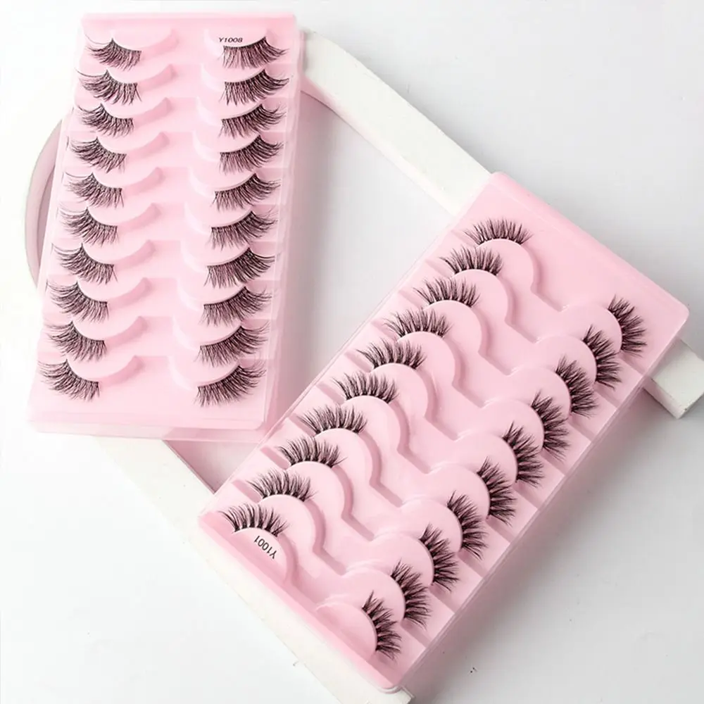 

3D Half Eyelashes Accent Corner Lashes Faux Mink Lashes with Clear Band False Eyelashes Cat Eye Half Lashes