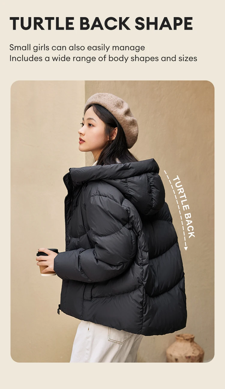 Down Jacket Women Mid-Length Waterproof and Warm Winter Oversize Hooded Versatile Coat