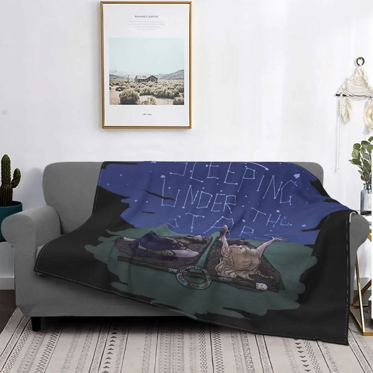 Manta a cuadros para cama, coberde cama de muselina, manta de picicnic, ponderada, Xena y bella, las estrellas