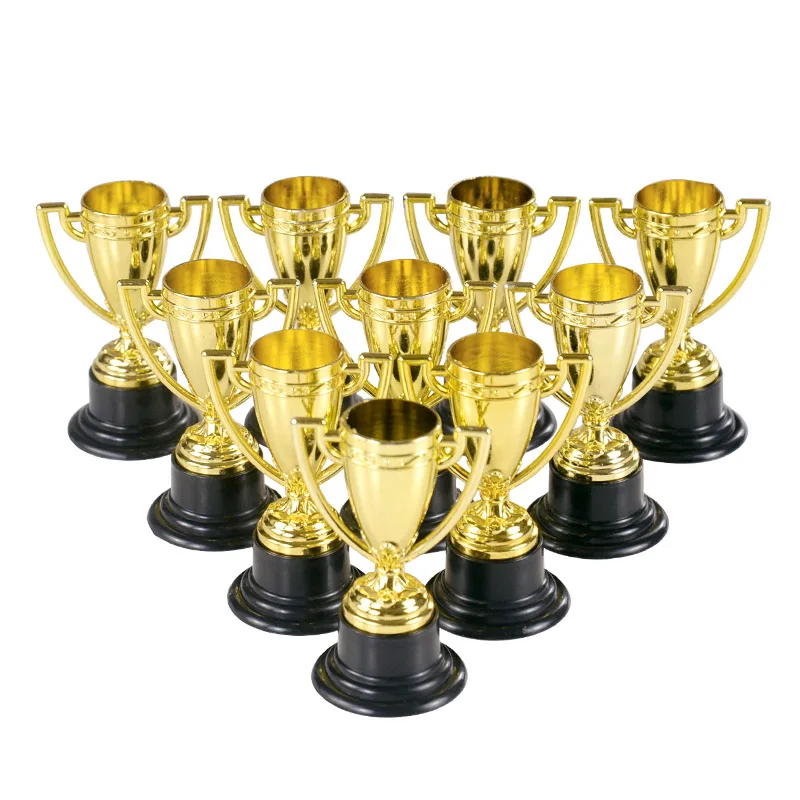 10 Stück Gold-Gewinnermedaillen für Kinder, Mini-Sportpreise aus Kunststoff, Spielzeug-Trophäen für Geburtstagsfeiern, Piñata-Füller, Geschenke – Detail 12