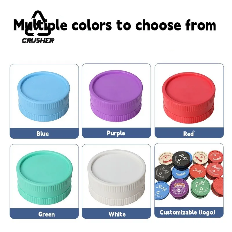 Degradable Plastic Herb Grinder Articles Smoking Grass 2 Layer Tobacco Spice Crusher Smoking Accessories Herb Grinder Tobacco Grinder Manual Spice Grinder Tobacco Smoking Accessories Smoking Accessories