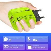 Зарядное устройство USB Type C, 45 Вт, ЕС, США, PD, 25 Вт, USB C, высокоскоростное зарядное устройство QC3.0 для мобильных телефонов с быстрой зарядкой для IPhone Samsung — изображение 4