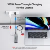 PULWTOP Powered USB C Hub,USB C Powered Hub with USB A/C 3.2 , 100W PD-in, 2 x 24/45W USB-C PD Charging Data Hub for PC Laptops 5