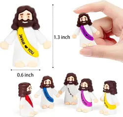 Pack of 20 Mini Jesus Figures for Religious Celebrations and Party Favors (120pcs)