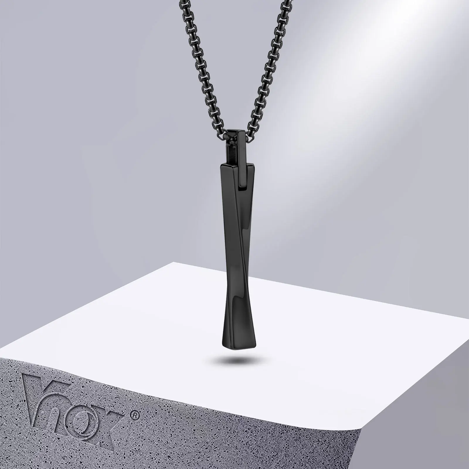 VnoxGeometricMobiusBarPendantNecklacesforMenAntiScratch