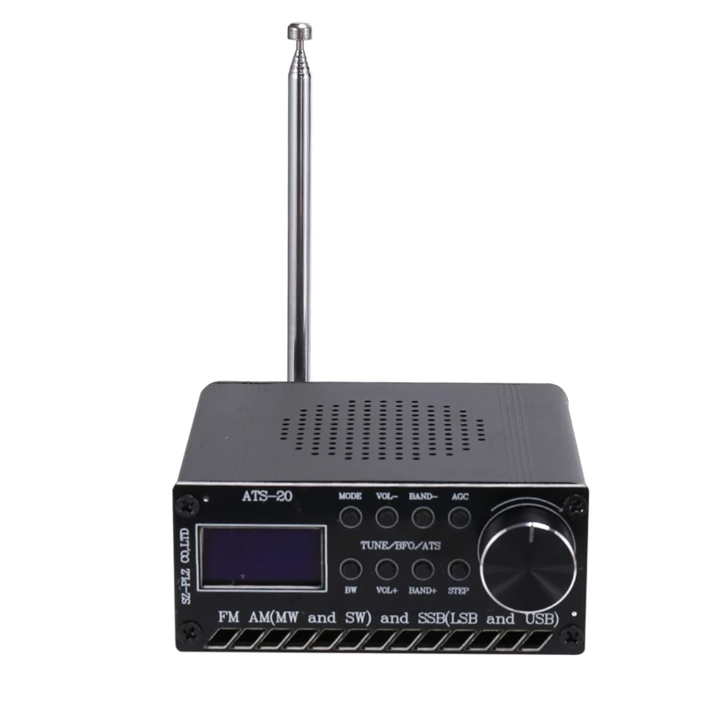 

Upgraded ATS-20 SI4732 All Band Radio Receiver FM AM (MW & SW) SSB (LSB & USB) With Battery + Antenna + Speaker + Case