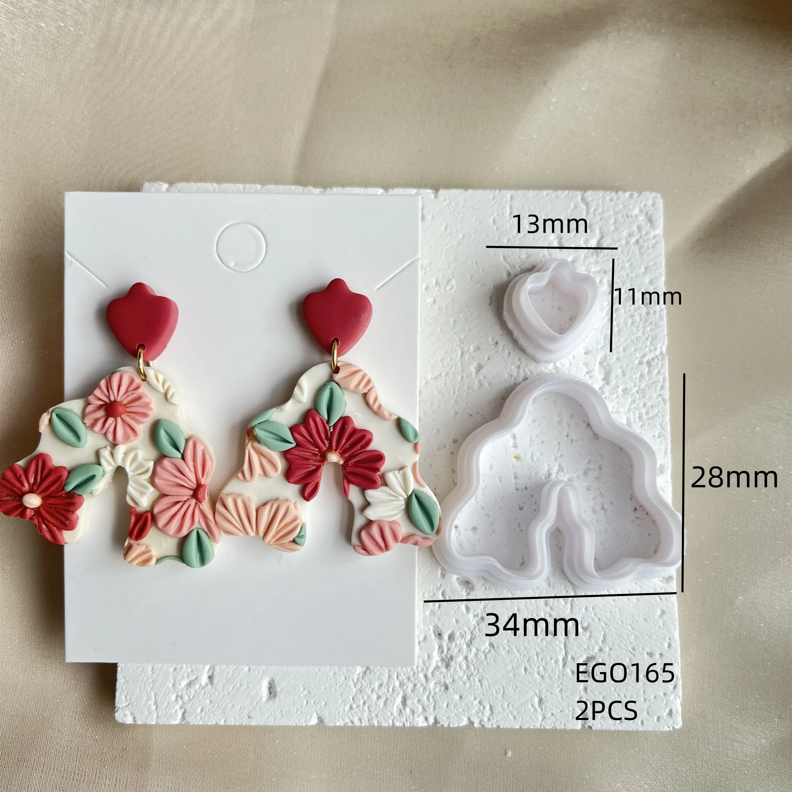 Weiche Keramik Ohrringe Polymer Clay Cutter Grenze Geometrische Muster Form DIY Ton Ohrringe Schmuck Anhänger Ton Werkzeuge – Detail 6
