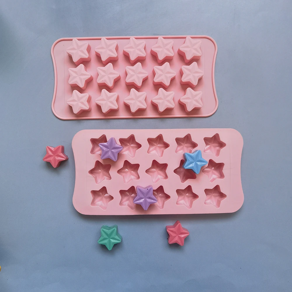 

15 Holes Star Shape Silicone Chocolate Mold DIY Homemade Jelly Pudding Candy Mold Cake Decoration Baking Mould Ice Cube Making