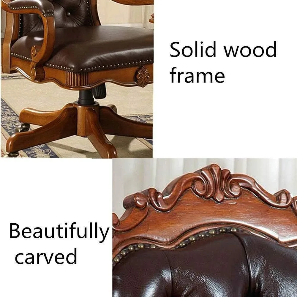 Office Chair American Wood Chair Office Chairs Leather Chair Lift Rotating Book of Households Computer Desk office furniture 2