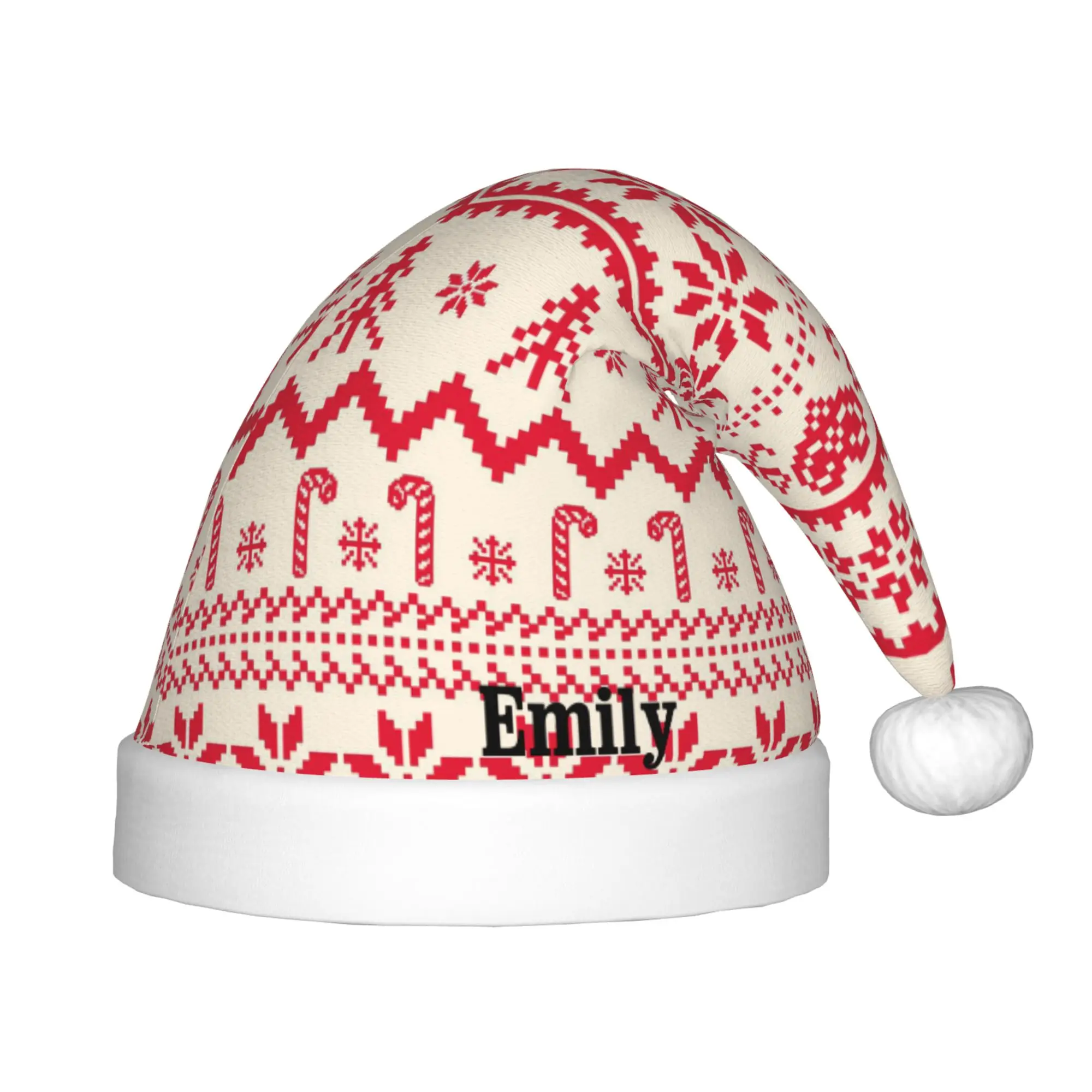 

Christmas hat with customizable name2022 Merry Christmas Hat New Year Navidad Cap Snowman ElK Santa Claus Hats For Kids Children