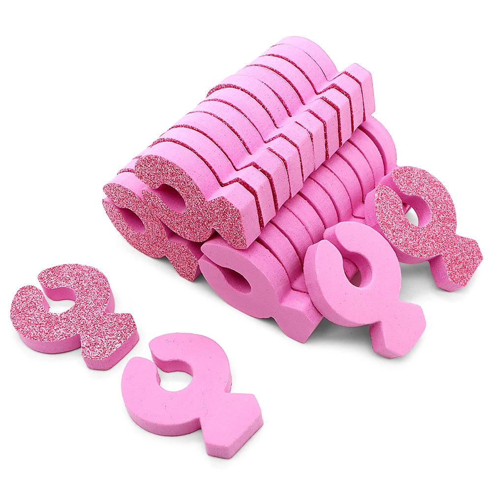 100Pcs Pink Diamond Toe Separators Nail Polish Finger Toenail Dividers Polish Grooming Soft Sponge Toe Spacers Pedicure