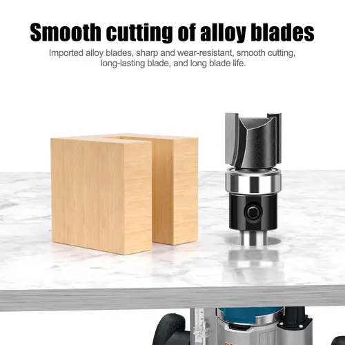 1pc 6mm 1/4"Shank Bearing Straight Router Bit Copy Trimming Cutter Line Cutter Trimming Machine Milling Cutter Woodworking Tools - Image 2