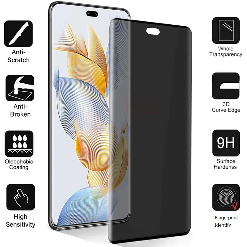 

3D Curved Anti-spy Privacy Ceramic Soft Film For Honor 90 80 70 X50 X40 X9A Screen Protector for Honor Magic 5 Lite 4 3 Pro Plus