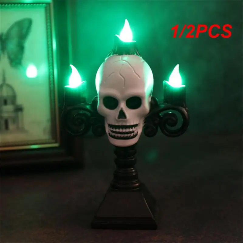 

1/2PCS Halloween Skull Street Lamp Spooky Reusable Multipurpose Easy To Hang Preservative Haunted House Props