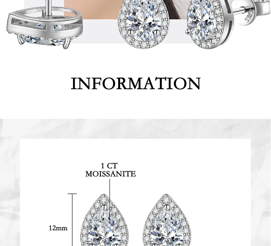PERFANY Moissanite Earrings packaging