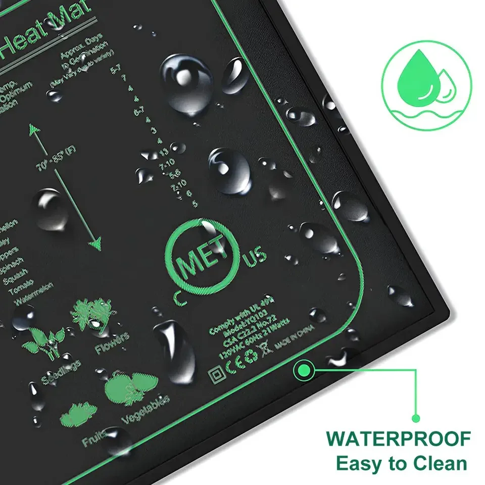 10/25/50Cm Zaailing Warmte Mat Indoor Planten Kieming Waterdichte Verwarming Pad Propagatie Kloon Starter Mat Eu/Us/Uk Plug