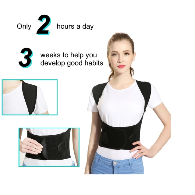 Adjustable Back Posture Corrector Humback Blet Lumbar Brace Spine Back Shoulder Support Corrector For Man Woman 2