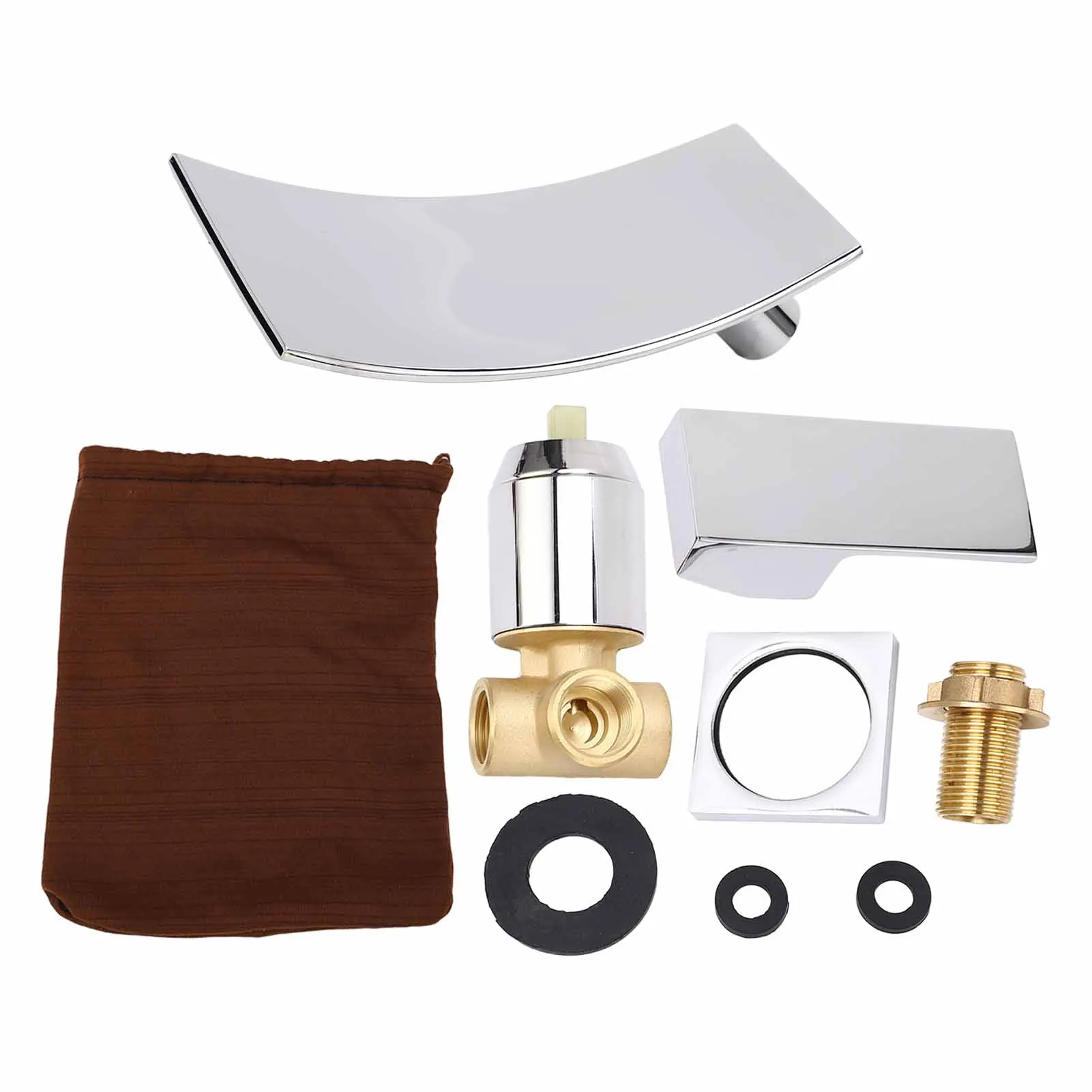 

Water Faucet Chrome Wall Mount Tap Faucet Bathroom Use for Kitchen Use