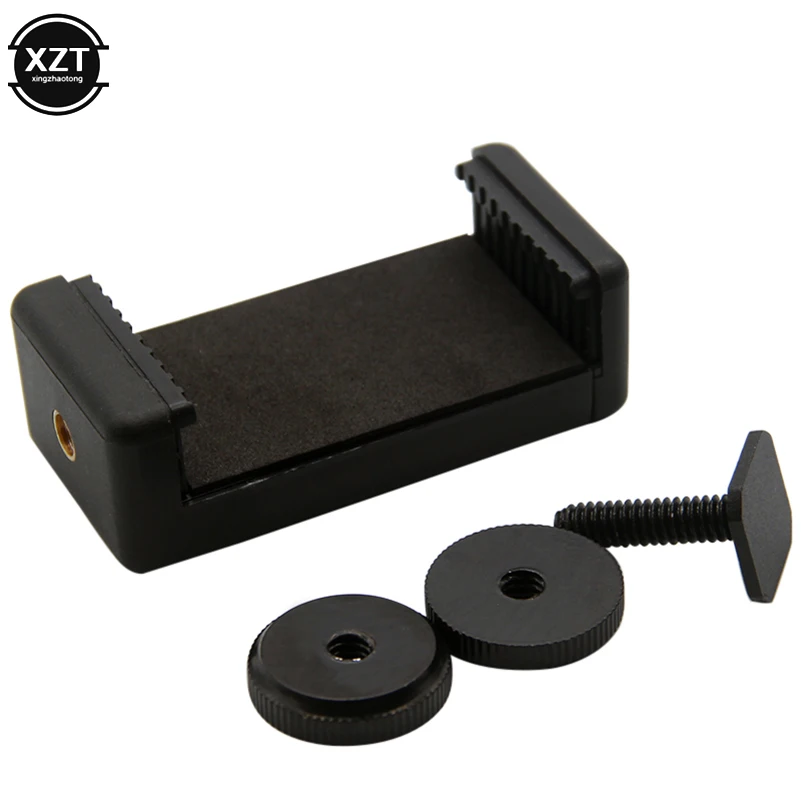 Professional 1/4 Phone Clip Holder Flash Hot Shoe Screw Universal Adapter Tripod Mount For DSLR Camera with 1/4\