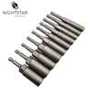 10Pcs 80mm Length Electric Power No Magnetic Screwdriver Nut Driver Set Impact 1/4" Hex Shank Metric Wrench Socket Bit 5.5-14mm 2