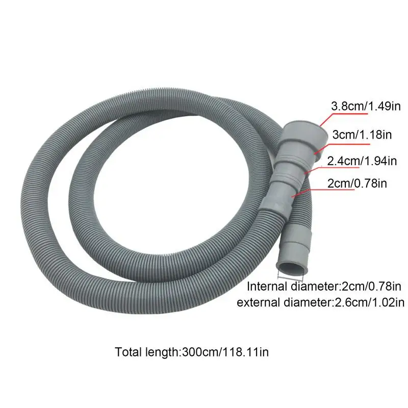 Drain Hose For Washing Machines Thickened Dishwasher Drain Hose Extension Kit Corrugated And Flexible For 20mm 24mm