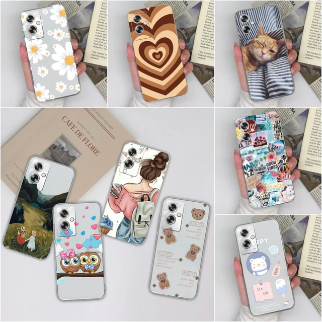 Case For Oppo A79 5G Back Cover Cute Cartoon Pattern Matte Transparent Soft  Silicone Screen Protector Bumper For Oppo A 79 Funda - AliExpress