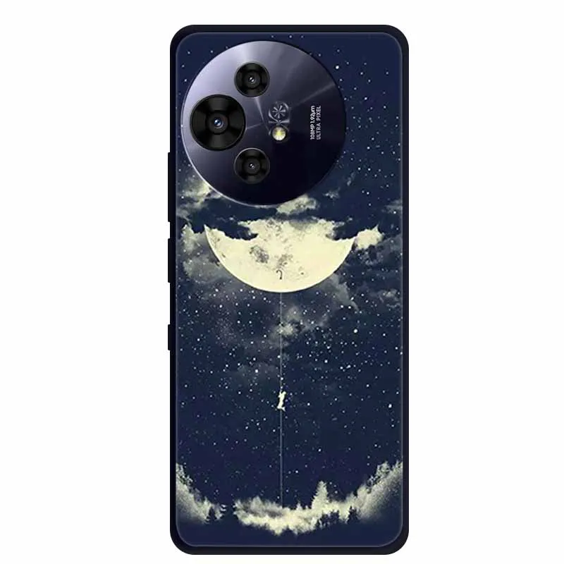 Premium Black Silicone Protective Case for TCL 50 Pro NxtPaper 5G