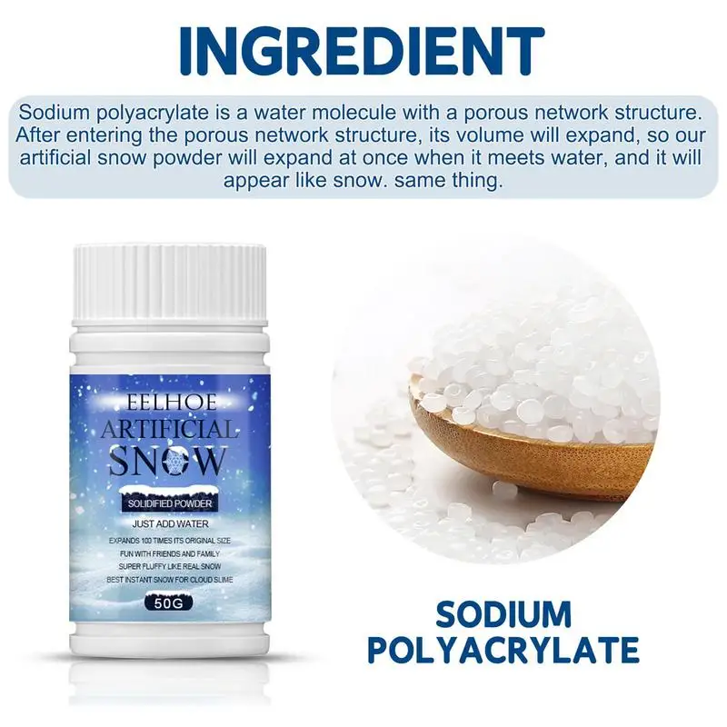 Fake Snow Powder Winter Instant Faux Snow Powder For Playing