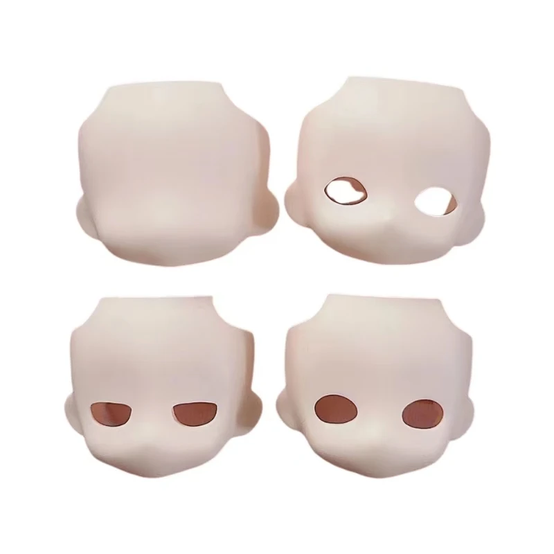 Ob11 Ob22 Blank Face GSC Handmade Faceplates Open Eyes White Magic Change Clay Face Replacement DIY Doll Accessories